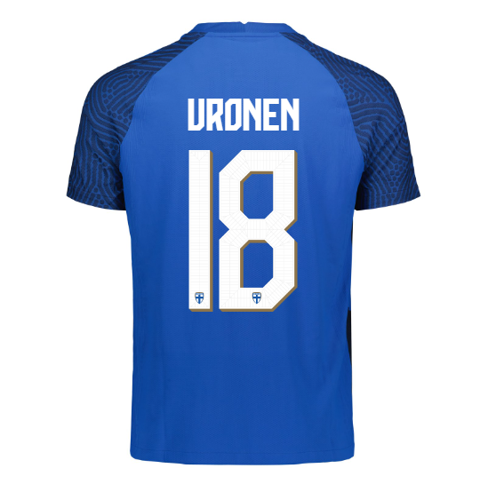 Suomi Virallinen Vieraspelipaita 2022/23, Uronen painatus