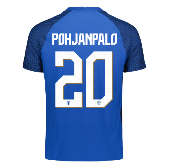 Suomi Virallinen Vieraspelipaita 2022/23, Pohjanpalo painatus