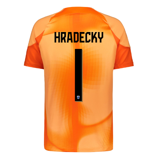 Suomi Virallinen Maalivahdin paita 2022/23, Hradecky painatus