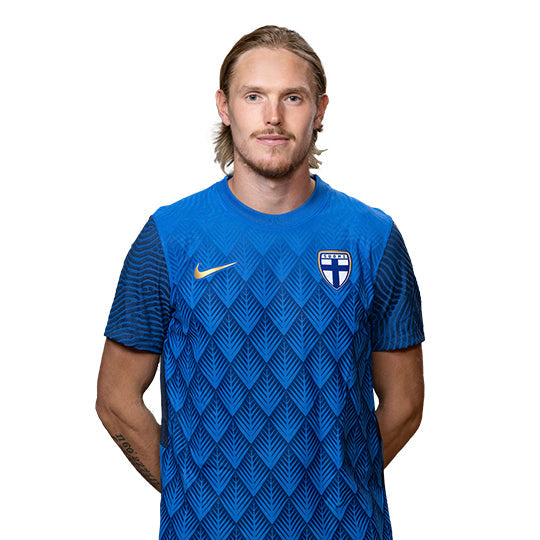 Suomi Virallinen Vieraspelipaita 2022/23, F. Jensen painatus