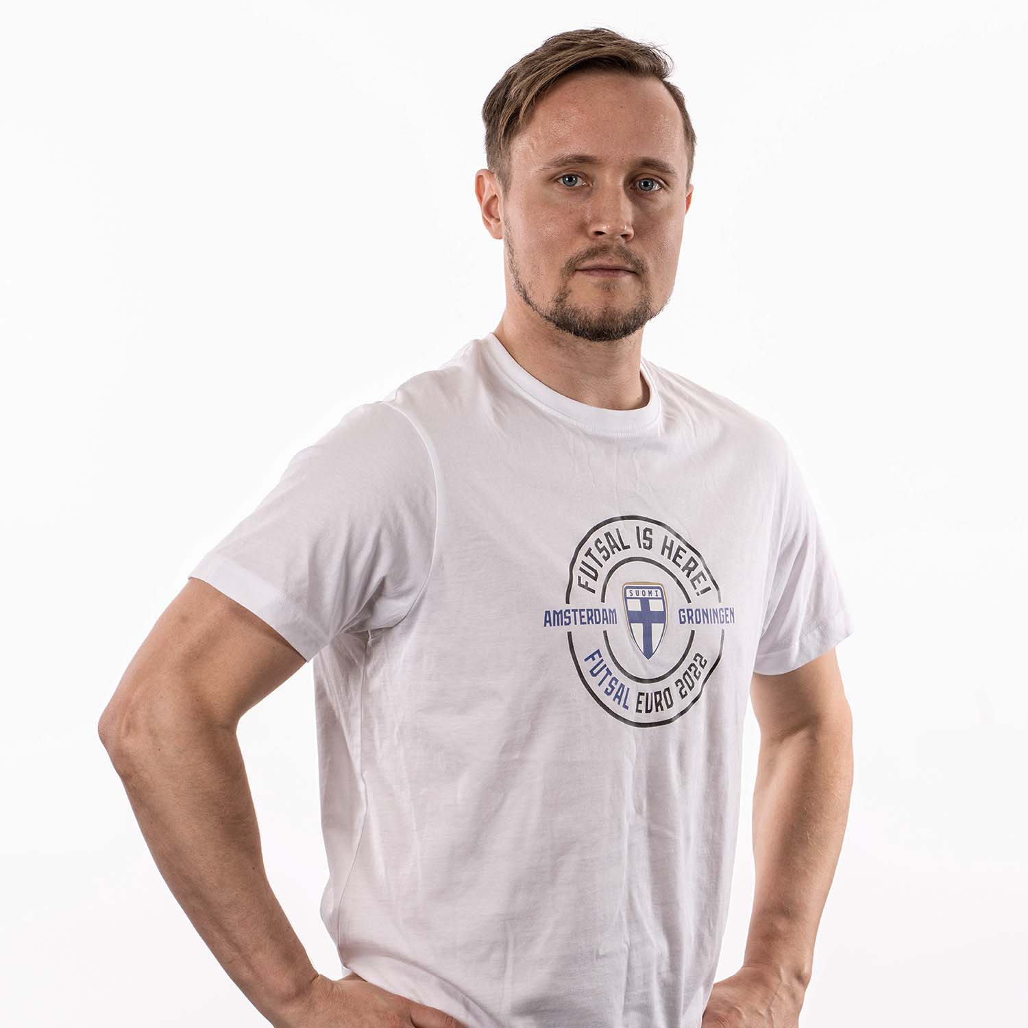 Virallinen futsalmaajoukkueen EURO2022-kisapaita. Futsal Is Here. 