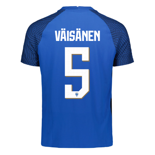 Suomi Virallinen Vieraspelipaita 2022/23, L. Väisänen painatus