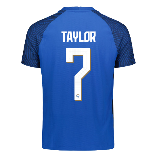 Suomi Virallinen Vieraspelipaita 2022/23, Taylor painatus
