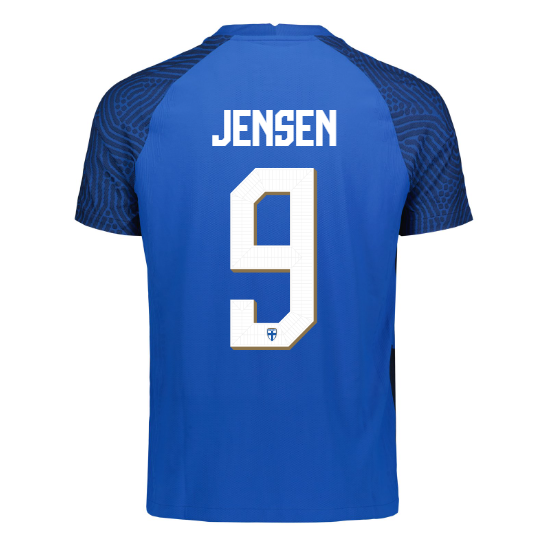 Suomi Virallinen Vieraspelipaita 2022/23, F. Jensen painatus
