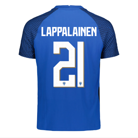 Suomi Virallinen Vieraspelipaita 2022/23, Lappalainen painatus