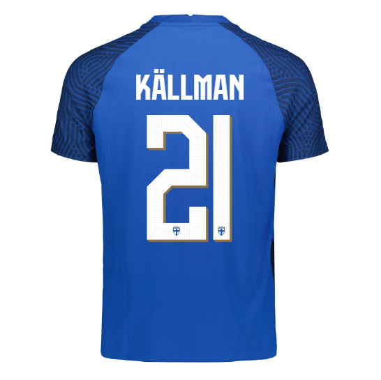 Suomi Virallinen Vieraspelipaita 2022/23, Källman painatus