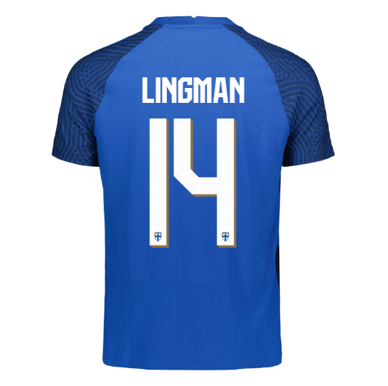 Suomi Virallinen Vieraspelipaita 2022/23, Lingman painatus