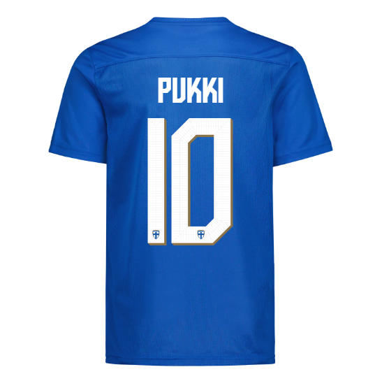 Suomi Virallinen Vieraspelipaita 2022/23, Pukki painatus, Lapset